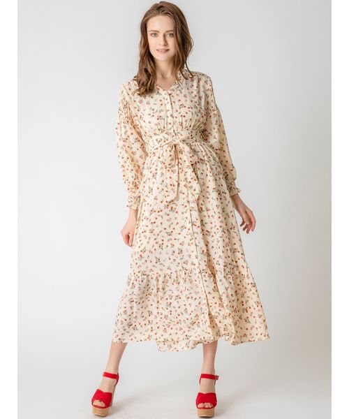 dazzlin（ダズリン）の「リトルフラワーノーカラーマキシワンピース（ワンピース・レディース・オフホワイト/ブラック/ブルー・FREE）」の18枚目の写真