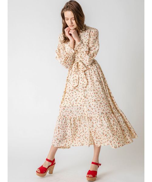 dazzlin（ダズリン）の「リトルフラワーノーカラーマキシワンピース（ワンピース・レディース・オフホワイト/ブラック/ブルー・FREE）」の19枚目の写真