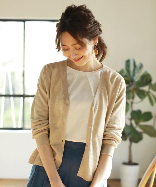 coen（コーエン）の「【『リンネル』6月号掲載】フレンチリネンVネック