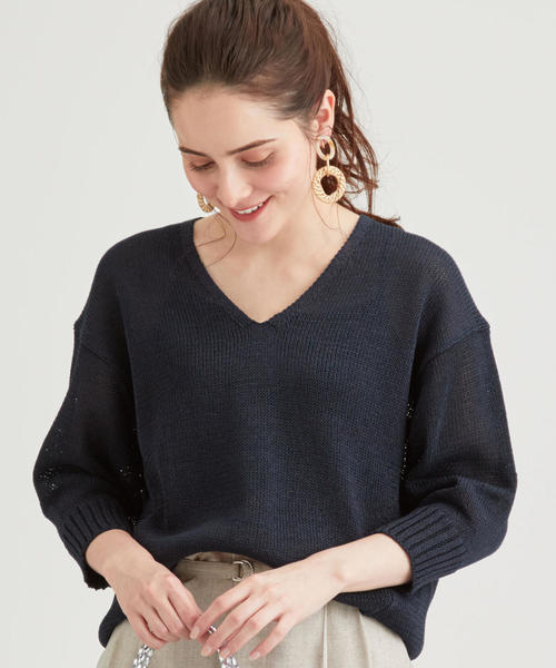 ご確認専用　超美品　グリーンレーベルリラクシング　Vネックウールニット green label relaxing（グリーンレーベルリラクシング）の「D ウール V