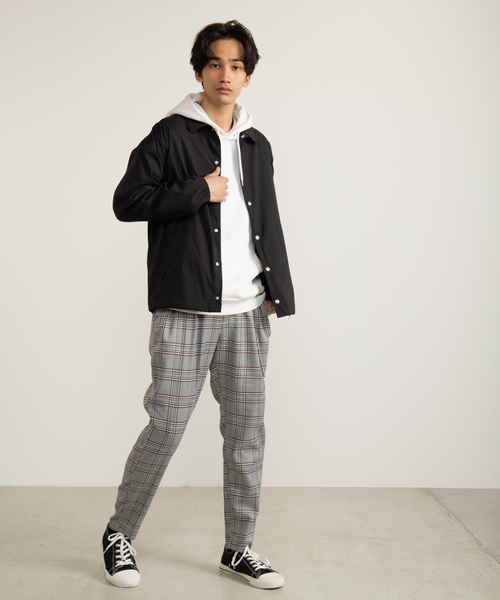 WEGO(ウィゴー)の「WEGO/DRY-MIXコーチジャケット(ブルゾン・メンズ・ブラック/ネイビー・MEDIUM/LARGE)」の6枚目の写真