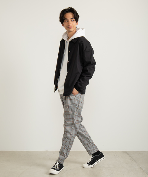WEGO(ウィゴー)の「WEGO/DRY-MIXコーチジャケット(ブルゾン・メンズ・ブラック/ネイビー・MEDIUM/LARGE)」の7枚目の写真