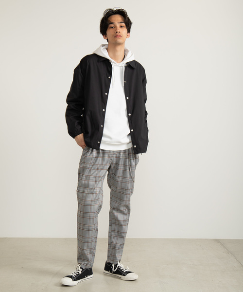 WEGO(ウィゴー)の「WEGO/DRY-MIXコーチジャケット(ブルゾン・メンズ・ブラック/ネイビー・MEDIUM/LARGE)」の8枚目の写真