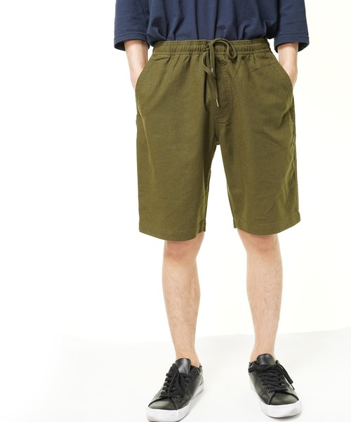 おしゃれスタ（オシャレスタ）の「コットンリネンショートパンツ(BG)（その他パンツ・メンズ・ホワイト/ブラック/ベージュ/カーキ/ネイビー・M/L）」の16枚目の写真