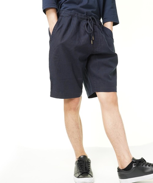 おしゃれスタ（オシャレスタ）の「コットンリネンショートパンツ(BG)（その他パンツ・メンズ・ホワイト/ブラック/ベージュ/カーキ/ネイビー・M/L）」の12枚目の写真