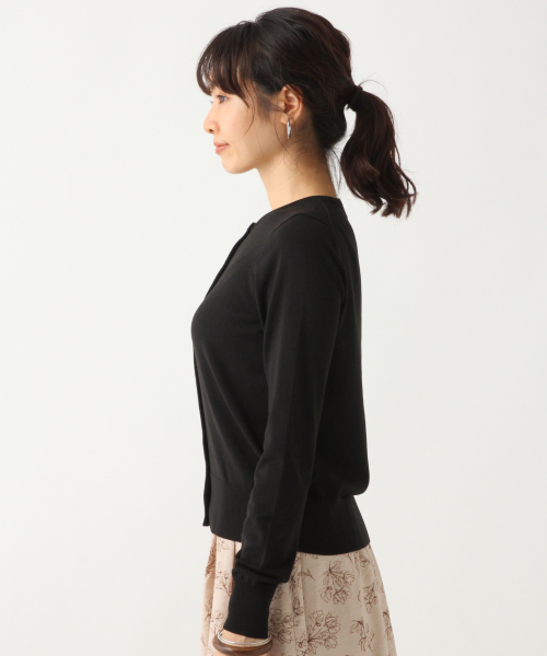 A part by（アパートバイ）の「14GPoRyCuクルーカーディガン　845795（カーディガン/ボレロ・レディース・ホワイト/ブラック/ブラウン・FREE）」の11枚目の写真