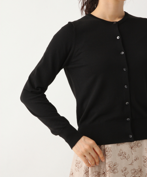 A part by（アパートバイ）の「14GPoRyCuクルーカーディガン　845795（カーディガン/ボレロ・レディース・ホワイト/ブラック/ブラウン・FREE）」の8枚目の写真