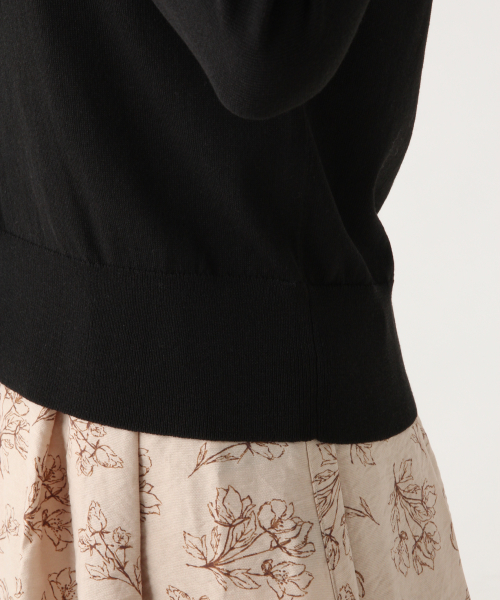 A part by（アパートバイ）の「14GPoRyCuクルーカーディガン　845795（カーディガン/ボレロ・レディース・ホワイト/ブラック/ブラウン・FREE）」の9枚目の写真