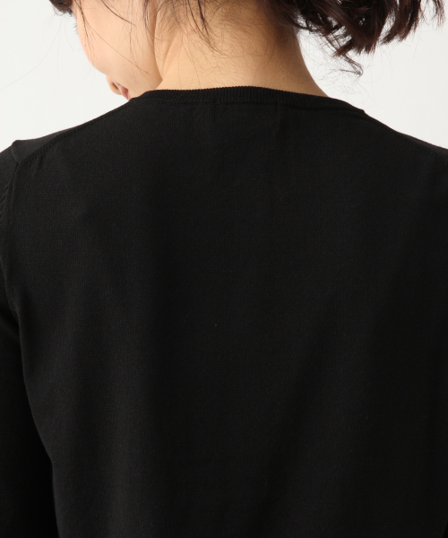 A part by（アパートバイ）の「14GPoRyCuクルーカーディガン　845795（カーディガン/ボレロ・レディース・ホワイト/ブラック/ブラウン・FREE）」の6枚目の写真