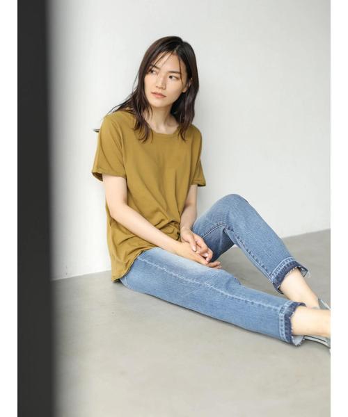AMERICAN HOLIC(アメリカンホリック)の「12col.ねじり強撚カットプルオーバー*(Tシャツ/カットソー・レディース・オフホワイト/ブラック/キャメル/ミント/カーキ/モカ/杢グレー/グレー系その他/ベージュ/ライトピンク/チャコールグレー/ネイビー・L/M/S)」の20枚目の写真