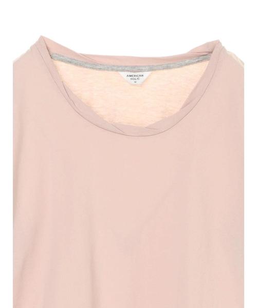 AMERICAN HOLIC(アメリカンホリック)の「12col.ねじり強撚カットプルオーバー*(Tシャツ/カットソー・レディース・オフホワイト/ブラック/キャメル/ミント/カーキ/モカ/杢グレー/グレー系その他/ベージュ/ライトピンク/チャコールグレー/ネイビー・L/M/S)」の18枚目の写真