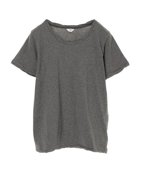 AMERICAN HOLIC(アメリカンホリック)の「12col.ねじり強撚カットプルオーバー*(Tシャツ/カットソー・レディース・オフホワイト/ブラック/キャメル/ミント/カーキ/モカ/杢グレー/グレー系その他/ベージュ/ライトピンク/チャコールグレー/ネイビー・L/M/S)」の4枚目の写真