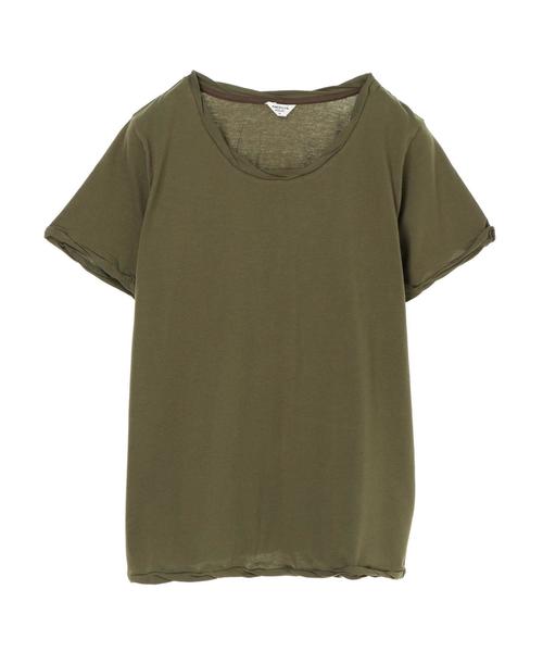 AMERICAN HOLIC(アメリカンホリック)の「12col.ねじり強撚カットプルオーバー*(Tシャツ/カットソー・レディース・オフホワイト/ブラック/キャメル/ミント/カーキ/モカ/杢グレー/グレー系その他/ベージュ/ライトピンク/チャコールグレー/ネイビー・L/M/S)」の8枚目の写真