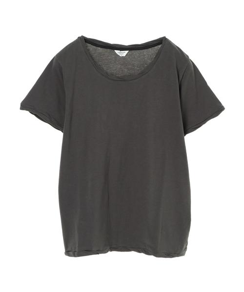 AMERICAN HOLIC(アメリカンホリック)の「12col.ねじり強撚カットプルオーバー*(Tシャツ/カットソー・レディース・オフホワイト/ブラック/キャメル/ミント/カーキ/モカ/杢グレー/グレー系その他/ベージュ/ライトピンク/チャコールグレー/ネイビー・L/M/S)」の3枚目の写真