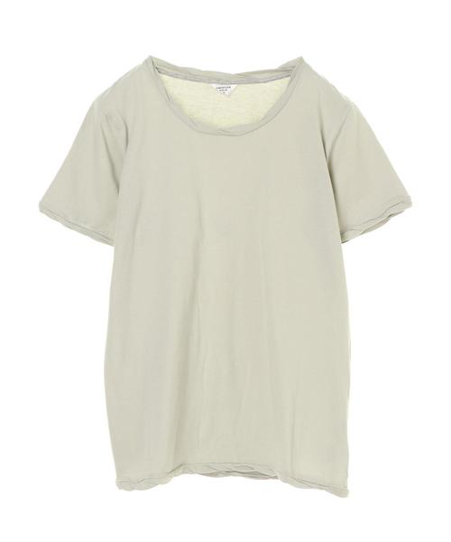AMERICAN HOLIC(アメリカンホリック)の「12col.ねじり強撚カットプルオーバー*(Tシャツ/カットソー・レディース・オフホワイト/ブラック/キャメル/ミント/カーキ/モカ/杢グレー/グレー系その他/ベージュ/ライトピンク/チャコールグレー/ネイビー・L/M/S)」の9枚目の写真