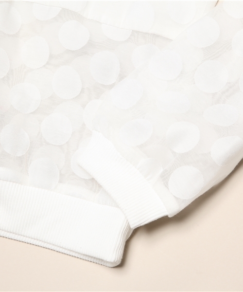 KIKKA THE DIARY OF（キッカ　ザ　ダイアリー　オブ）の「ドットオーガンジー PARIS NY トップ（Tシャツ/カットソー・レディース・ホワイト/ブラック・38）」の9枚目の写真