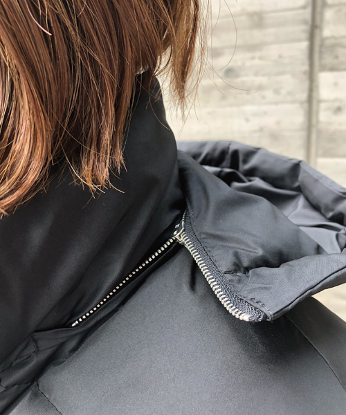 meJane(ミージェーン)の「ダウン×フェザーブルゾン(ダウンジャケット/コート・レディース・ブラック/パープル/レッド/カーキ/ライトベージュ・FREE)」の18枚目の写真