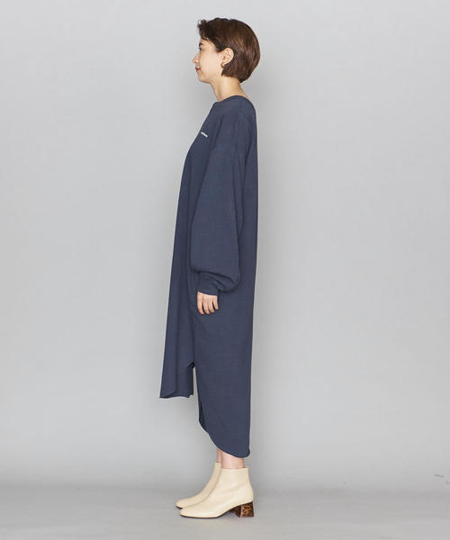 BEAUTY&YOUTH UNITED ARROWS(ビューティーアンドユースユナイテッドアローズ)の「<Americana(アメリカーナ)>ヘンリーネックワンピースΨ(その他・レディース・ベージュ/ダークグレー・FREE)」の4枚目の写真