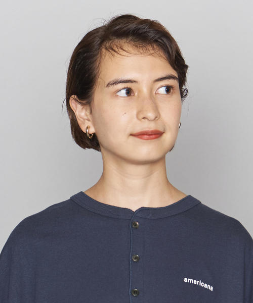 BEAUTY&YOUTH UNITED ARROWS(ビューティーアンドユースユナイテッドアローズ)の「<Americana(アメリカーナ)>ヘンリーネックワンピースΨ(その他・レディース・ベージュ/ダークグレー・FREE)」の6枚目の写真