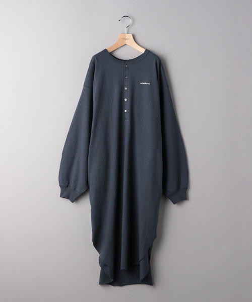 BEAUTY&YOUTH UNITED ARROWS(ビューティーアンドユースユナイテッドアローズ)の「<Americana(アメリカーナ)>ヘンリーネックワンピースΨ(その他・レディース・ベージュ/ダークグレー・FREE)」の12枚目の写真