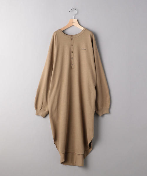 BEAUTY&YOUTH UNITED ARROWS(ビューティーアンドユースユナイテッドアローズ)の「<Americana(アメリカーナ)>ヘンリーネックワンピースΨ(その他・レディース・ベージュ/ダークグレー・FREE)」の7枚目の写真