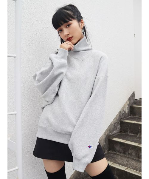 Champion(チャンピオン)の「【EMODA×Champion】ハイネックプルオーバー(スウェット・レディース・グレー/ブラック/パープル・FREE)」の17枚目の写真