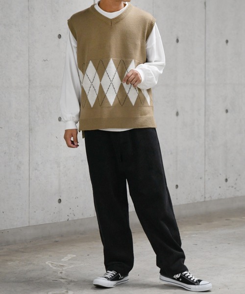 PairPair（ペアペア）の「コーデュロイワイドパンツ（その他パンツ・メンズ・ブラック/ダークブラウン・MEDIUM/LARGE）」の8枚目の写真