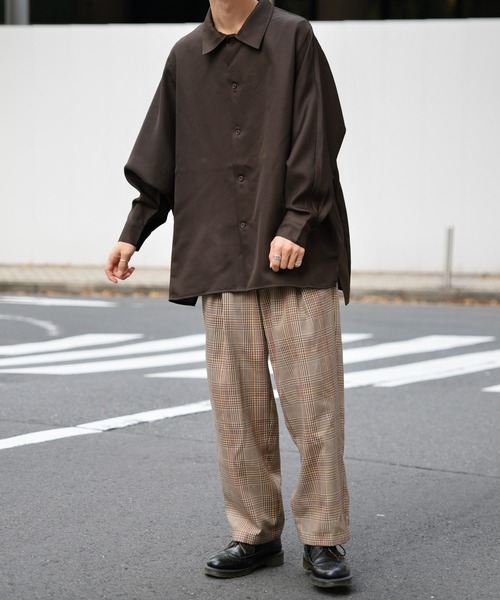 kutir（クティール）の「ドルマンスリーブシャツ（シャツ/ブラウス・メンズ・ブラック/ダークブラウン・MEDIUM/LARGE）」の7枚目の写真