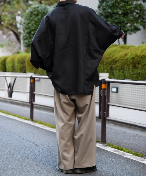 kutir（クティール）の「ドルマンスリーブシャツ（シャツ/ブラウス・メンズ・ブラック/ダークブラウン・MEDIUM/LARGE）」の15枚目の写真