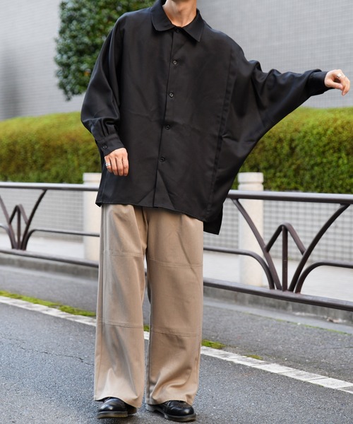 kutir（クティール）の「ドルマンスリーブシャツ（シャツ/ブラウス・メンズ・ブラック/ダークブラウン・MEDIUM/LARGE）」の11枚目の写真
