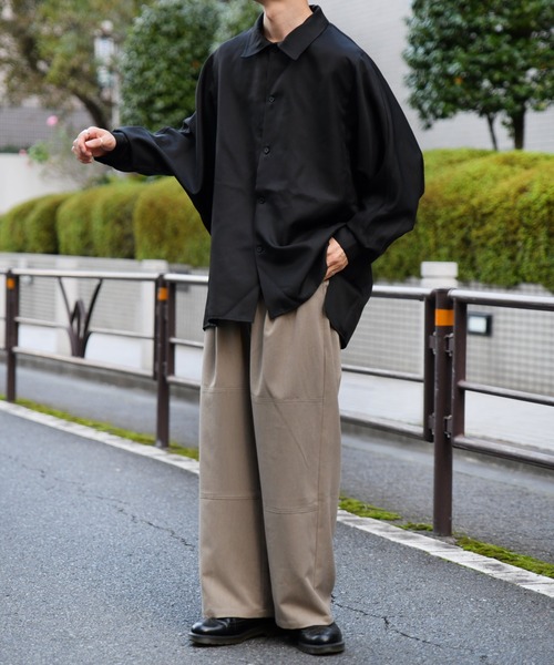 kutir（クティール）の「ドルマンスリーブシャツ（シャツ/ブラウス・メンズ・ブラック/ダークブラウン・MEDIUM/LARGE）」の12枚目の写真