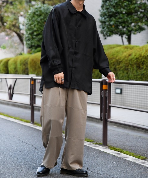 kutir（クティール）の「ドルマンスリーブシャツ（シャツ/ブラウス・メンズ・ブラック/ダークブラウン・MEDIUM/LARGE）」の13枚目の写真