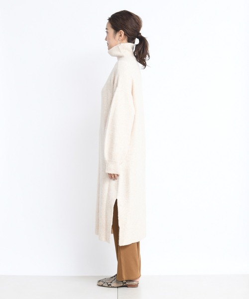 DouDou(ドゥドゥ)の「キャメルストレッチタートルワンピース(ワンピース・レディース・オフホワイト/モカ/ピンク・FREE)」の13枚目の写真