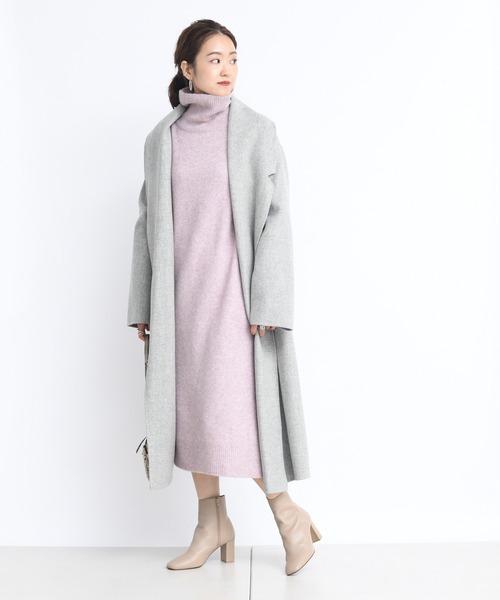 DouDou(ドゥドゥ)の「キャメルストレッチタートルワンピース(ワンピース・レディース・オフホワイト/モカ/ピンク・FREE)」の15枚目の写真