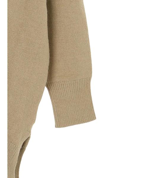 AMERICAN HOLIC（アメリカンホリック）の「太Vネックニットプルオーバー＊（ニット/セーター・レディース・ベージュ/ネイビー/カーキ/アイボリー・M/L）」の15枚目の写真