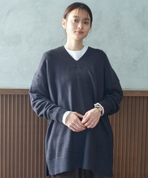 太Vネックニットプルオーバー*
