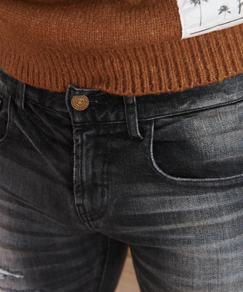 #Re:room(リルーム)の「ヴィンテージリメイクスキニーデニム(デニムパンツ・メンズ・ブラック/ブルー・SMALL/MEDIUM/LARGE)」の8枚目の写真