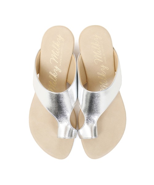 Fashion Letter（ファッションレター）の「日本製アシンメトリートングサンダル（サンダル・レディース・ブラック/シルバー/パイソン・LL/S/M/L）」の15枚目の写真