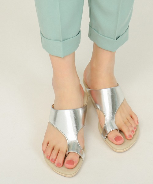 Fashion Letter（ファッションレター）の「日本製アシンメトリートングサンダル（サンダル・レディース・ブラック/シルバー/パイソン・LL/S/M/L）」の20枚目の写真