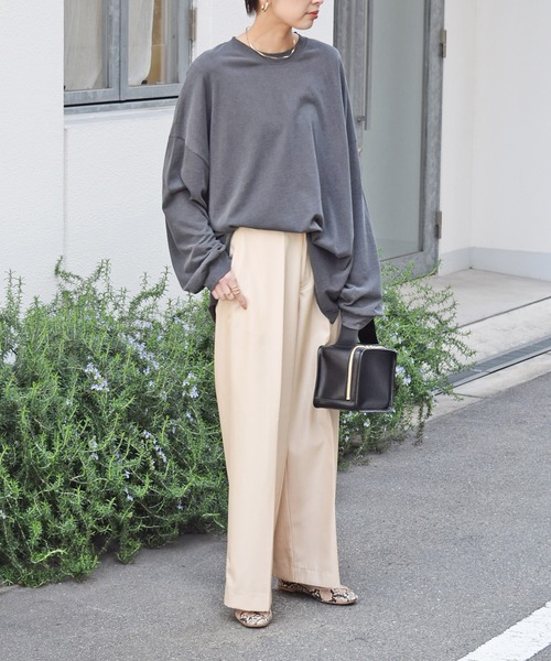 Marient（マリエント）の「ヴィンテージオーバーロンTシャツ（Tシャツ/カットソー・レディース・チャコール/ホワイト・FREE）」の19枚目の写真