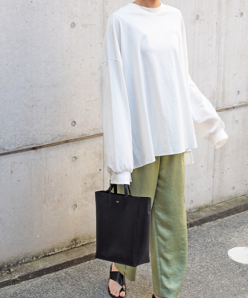 Marient（マリエント）の「ヴィンテージオーバーロンTシャツ（Tシャツ/カットソー・レディース・チャコール/ホワイト・FREE）」の21枚目の写真