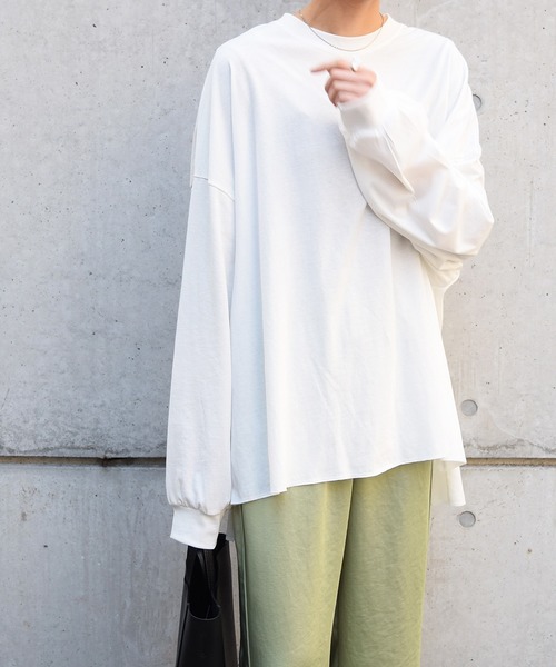 Marient（マリエント）の「ヴィンテージオーバーロンTシャツ（Tシャツ/カットソー・レディース・チャコール/ホワイト・FREE）」の15枚目の写真