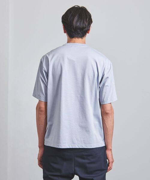 UNITED ARROWS（ユナイテッドアローズ）の「＜UNITED ARROWS＞ ハイカウント コットン Tシャツ（Tシャツ/カットソー・メンズ・ホワイト/ピンク/ライム/ブラック/クリーム/ライラック・LARGE/SMALL/X-LARGE/MEDIUM）」の21枚目の写真