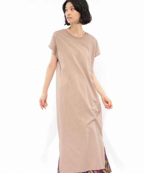 LAKOLE（ラコレ）の「スムースコットンフレンチスリーブワンピース / LAKOLE（ワンピース・レディース・ブラック/ベージュ/レッド/ライトベージュ・SMALL/MEDIUM）」の10枚目の写真