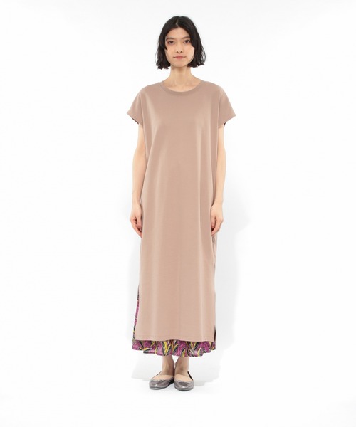 LAKOLE（ラコレ）の「スムースコットンフレンチスリーブワンピース / LAKOLE（ワンピース・レディース・ブラック/ベージュ/レッド/ライトベージュ・SMALL/MEDIUM）」の11枚目の写真