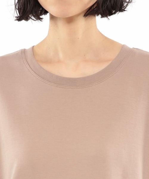 LAKOLE（ラコレ）の「スムースコットンフレンチスリーブワンピース / LAKOLE（ワンピース・レディース・ブラック/ベージュ/レッド/ライトベージュ・SMALL/MEDIUM）」の14枚目の写真