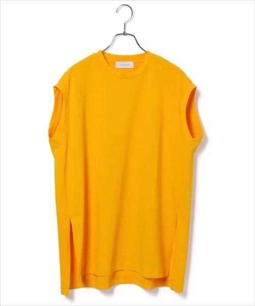 ADAM ET ROPE'（アダムエロペ）の「オーバーサイズノースリーブTee（タンクトップ・レディース・チャコールグレー/オフホワイト/オレンジ・FREE）」の16枚目の写真