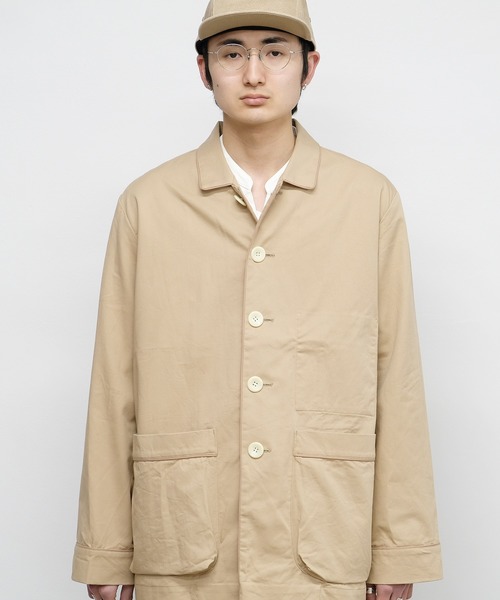 COMMON WARE（コモンウェアー）の「SUBTLE authentic:Sleeping Jacket スリーピングジャケット（カバーオール・メンズ・チャコールグレー/ベージュ・S/L/M）」の22枚目の写真