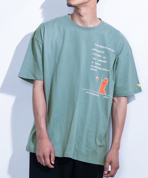Mark Gonzales(マーク・ゴンザレス)の「Mark Gonzales/マークゴンザレス 別注オーバーサイズ グラフィックプリントTシャツ(Tシャツ/カットソー・メンズ・ホワイト/ベージュ/ブラック/グリーン/グレイッシュブルー/ベージュ系その他/ブラック系その他/グリーン系その他/ブルー系その他/ホワイト系その他/ベージュ系その他2/ブラック系その他2/グリーン系その他2/ブルー系その他2/ホワイト系その他2/ベージュ系その他3/ブラック系その他3/グリーン系その他3/ブルー系その他3/ホワイト系その他3・M/L/XL)」の17枚目の写真