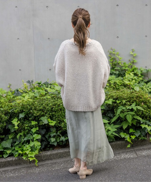 flower（フラワー）の「モヘアタッチニットカーディガン（カーディガン/ボレロ・レディース・ブラウン/アイボリー/カーキ・FREE）」の11枚目の写真